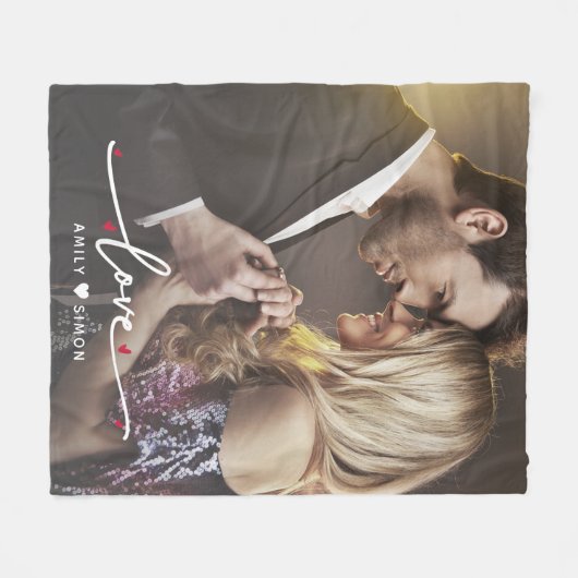 Gepersonaliseerd minimumaantal van 1 foto-inktpatr fleece deken (Voorkant (Horizontaal))