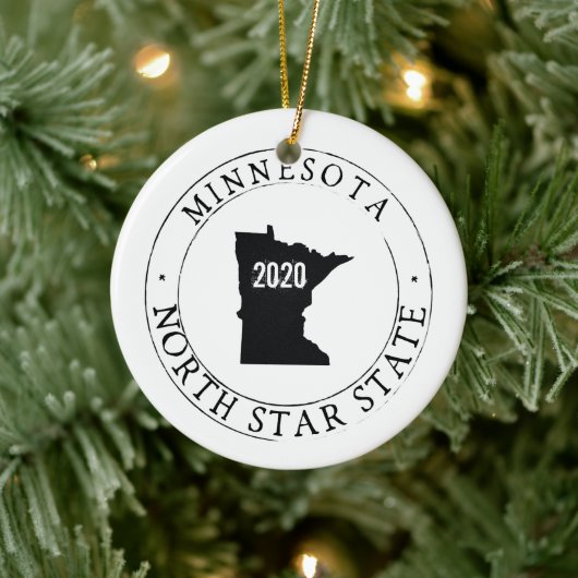 Gepersonaliseerd Minnesota-Ornament Keramisch Ornament (Boom)