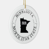 Gepersonaliseerd Minnesota-Ornament Keramisch Ornament (Rechts)