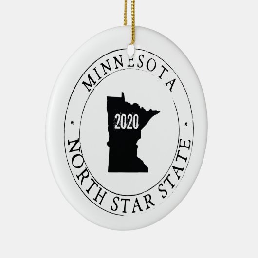 Gepersonaliseerd Minnesota-Ornament Keramisch Ornament (Rechts)
