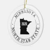 Gepersonaliseerd Minnesota-Ornament Keramisch Ornament (Links)