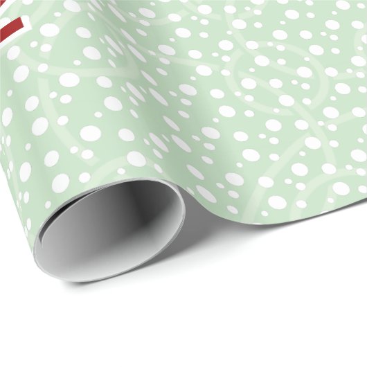 Gepersonaliseerd Mint Green Holiday Wrapping Paper Cadeaupapier (Rol Hoek)