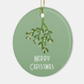 Gepersonaliseerd Mistletoe Keramisch Ornament (Links)