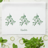 Gepersonaliseerd Mistletoe Theedoek (Gevouwen)