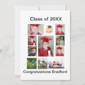Gepersonaliseerd modern Afstuderen 11 Foto-collage Kaart (Voorkant)