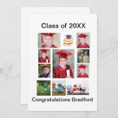 Gepersonaliseerd modern Afstuderen 11 Foto-collage Kaart (Voorkant / Achterkant)