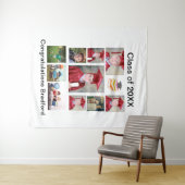 Gepersonaliseerd modern Afstuderen 11 Foto-collage Wandkleed (In Situ (horizontaal))