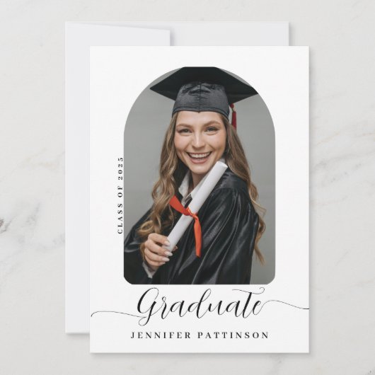 Gepersonaliseerd modern Afstuderen Aankondiging (Voorkant)