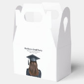 Gepersonaliseerd Modern Afstuderen Vrouw Afstudere Bedankdoosjes (Geopend)