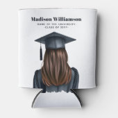 Gepersonaliseerd Modern Afstuderen Vrouw Afstudere Blikjeskoeler (Voorkant)