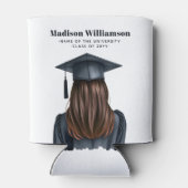 Gepersonaliseerd Modern Afstuderen Vrouw Afstudere Blikjeskoeler (Achterkant)