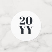 Gepersonaliseerd Modern Afstuderen Vrouw Afstudere Confetti (Kleine voorkant)
