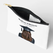 Gepersonaliseerd Modern Afstuderen Vrouw Afstudere Etui (Open)
