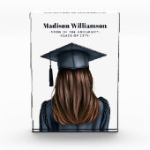 Gepersonaliseerd Modern Afstuderen Vrouw Afstudere Fotoblokken (Voorkant)