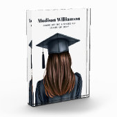 Gepersonaliseerd Modern Afstuderen Vrouw Afstudere Fotoblokken (Links)