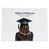 Gepersonaliseerd Modern Afstuderen Vrouw Afstudere Groot Cadeauzakje (Achterkant)