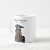 Gepersonaliseerd Modern Afstuderen Vrouw Afstudere Koffiemok (Voorkant links)