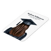Gepersonaliseerd Modern Afstuderen Vrouw Afstudere Magneet (Linkerzijde)