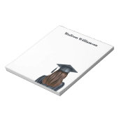 Gepersonaliseerd Modern Afstuderen Vrouw Afstudere Notitieblok (Linkerzijde)