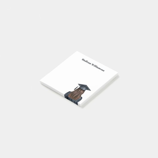 Gepersonaliseerd Modern Afstuderen Vrouw Afstudere Post-it® Notes (Schuin)