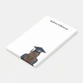 Gepersonaliseerd Modern Afstuderen Vrouw Afstudere Post-it® Notes (Schuin)