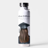 Gepersonaliseerd Modern Afstuderen Vrouw Afstudere Waterfles (Links)