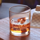 Gepersonaliseerd modern Afstuderen Whisky Glas