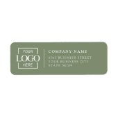 Gepersonaliseerd modern bedrijfslogo retouradres etiket (Voorkant)