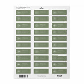 Gepersonaliseerd modern bedrijfslogo retouradres etiket (Full Sheet)