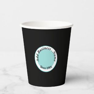 Gepersonaliseerd Modern Black en Blue Professional Papieren Bekers