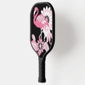 Gepersonaliseerd Modern Black Paisley Pink Flaming Pickleball Paddle (Links)
