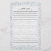Gepersonaliseerd Modern Blue en White Briefpapier (Voorkant)