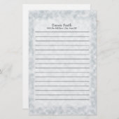 Gepersonaliseerd Modern Blue en White Briefpapier (Voorkant / Achterkant)
