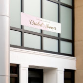 Gepersonaliseerd Modern blush roze gouden Vrijgeze Spandoek (Buitenkant Gebouw)