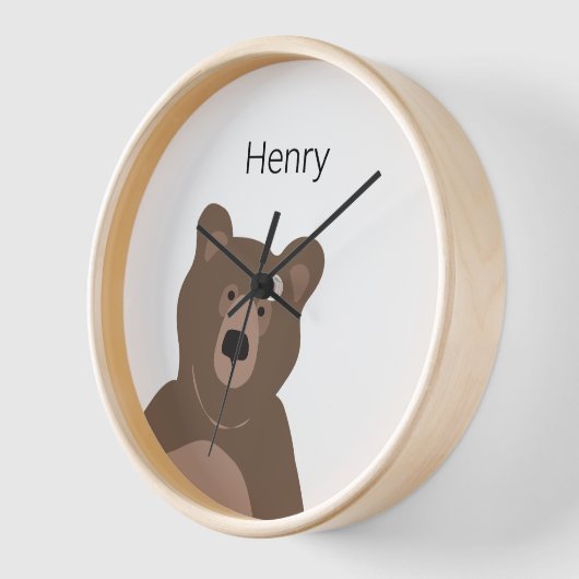 Gepersonaliseerd Modern bruin Beer, 10"  (Hoek)