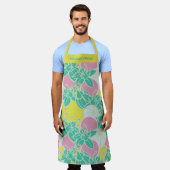 Gepersonaliseerd Modern Bud & Flower Pattern Schor Schort (Gedragen)