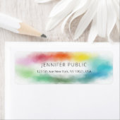 Gepersonaliseerd Modern Colorful Abstract Elegant Etiket (Insitu)