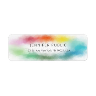 Gepersonaliseerd Modern Colorful Abstract Elegant Etiket