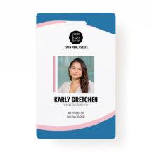 Gepersonaliseerd Modern Corporate Employee Blue Ro