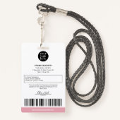 Gepersonaliseerd Modern Corporate Employee Blue Ro Badge (Achterkant met draagriem)