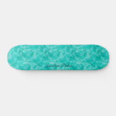 Gepersonaliseerd Modern Distress Turquoise Persoonlijk Skateboard (Horizontaal)
