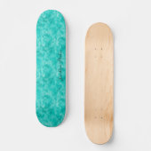 Gepersonaliseerd Modern Distress Turquoise Persoonlijk Skateboard (Voorkant)