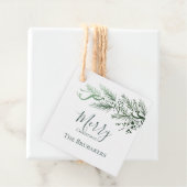 Gepersonaliseerd Modern Eenvoudig Groen Kerstcadea Bedankjes Labels (In situ)