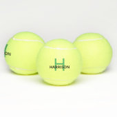 Gepersonaliseerd modern Eenvoudig mannenmonogram Tennisballen (Multi)