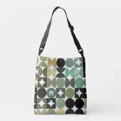 Gepersonaliseerd modern eigentijds retro kunstpatr crossbody tas (Achterkant)