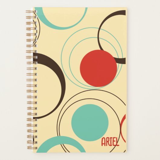 Gepersonaliseerd Modern Elegant Abstract Planner (Voorkant)