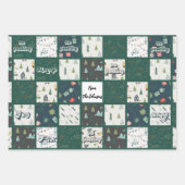 Gepersonaliseerd modern elegant kerstpatroon inpakpapier vel (Voorkant)