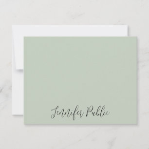 Gepersonaliseerd Modern Elegant Script Name Flat Notitiekaartje
