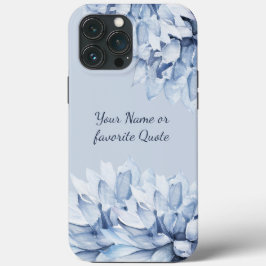 Gepersonaliseerd Modern Floral Dusty Blue Case-Mate iPhone Case