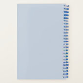 Gepersonaliseerd Modern Floral Dusty Blue Notitieboek (Achterkant)